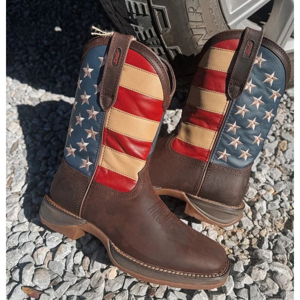 DB5554 Rebel Patriotic Western Flag Pull-On Cowboy Boot by Durango 7.5D /EU 40DD